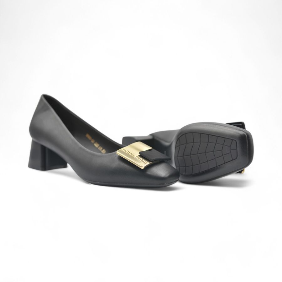 Giày Cao Gót TGG M998-30 Da Lì Màu Đen Size 39