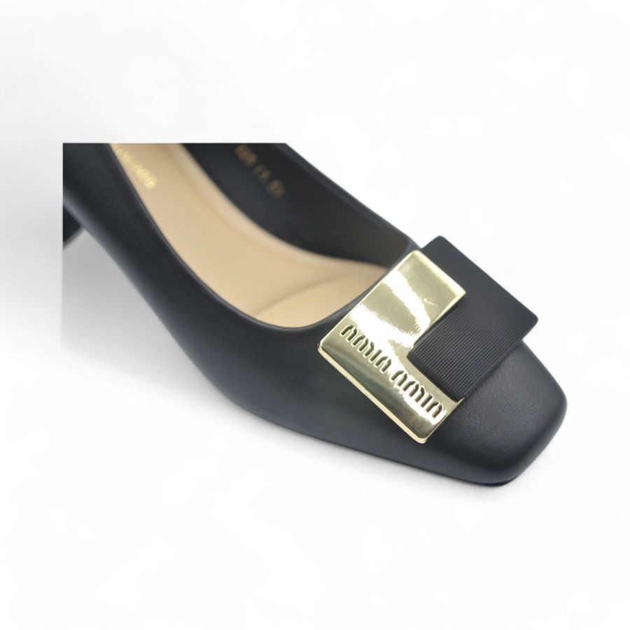 Giày Cao Gót TGG M998-30 Da Lì Màu Đen Size 39