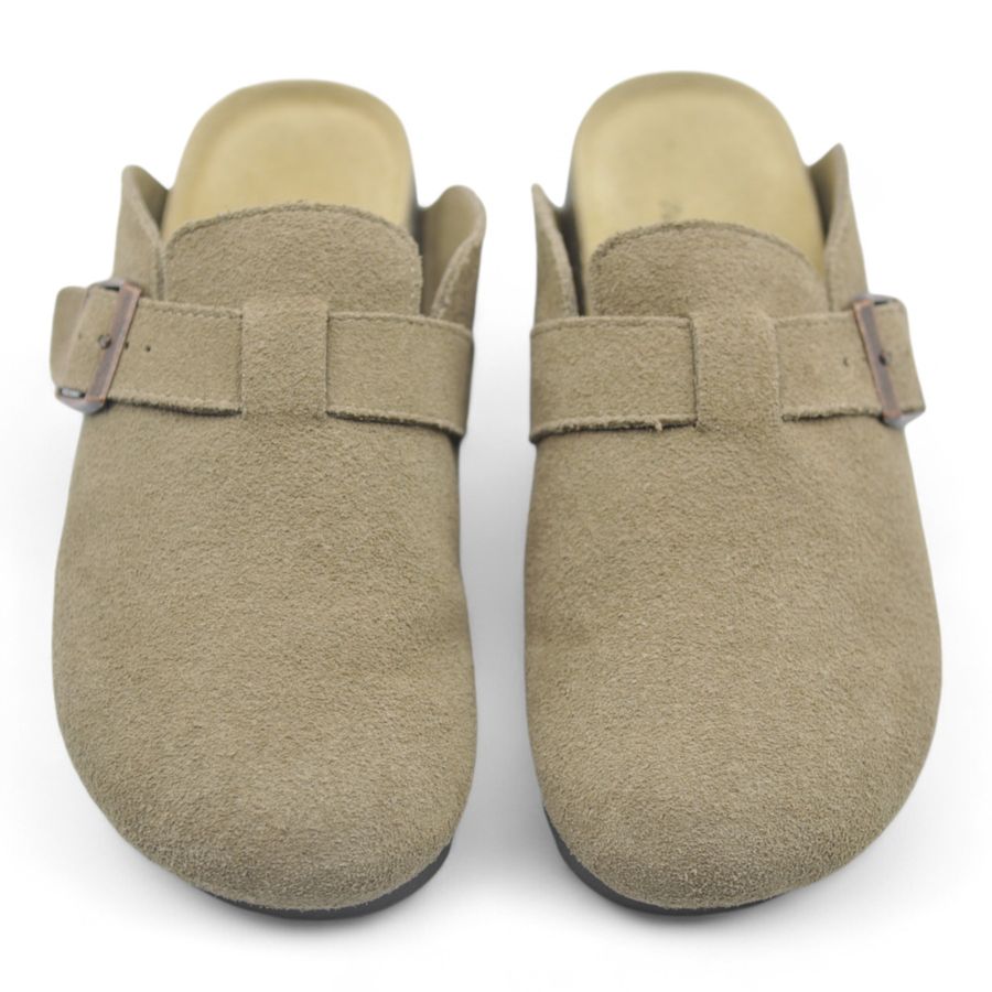 Giày Sục Nữ TGG UN6556-1 Màu Ghi Da Mềm Size 35
