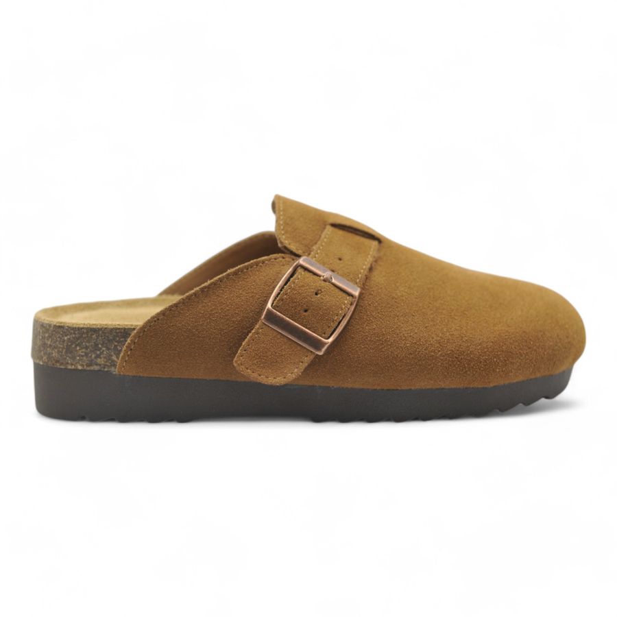 Giày Sục Nữ TGG UN6556-1 Màu Nâu Da Mềm Size 36