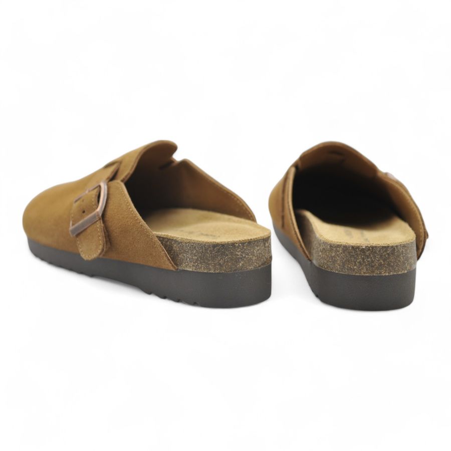 Giày Sục Nữ TGG UN6556-1 Màu Nâu Da Mềm Size 38
