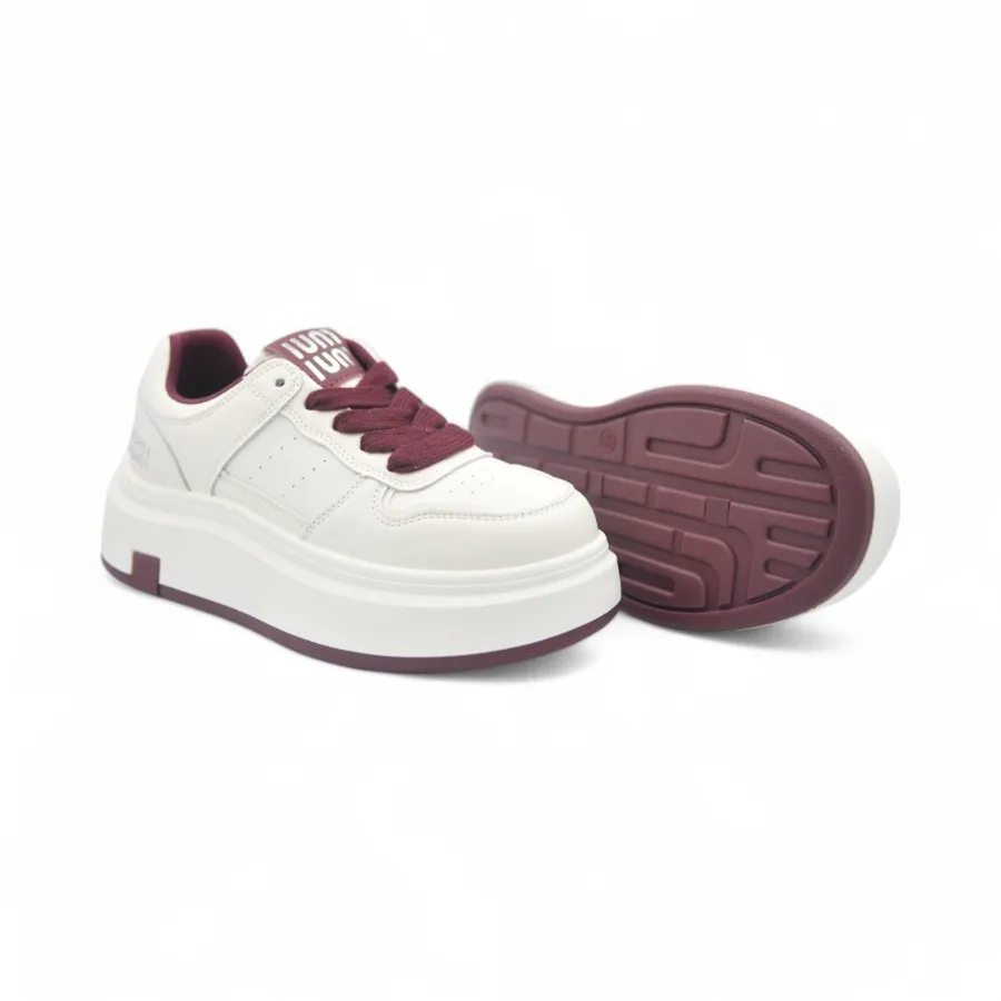 Giày Thể Thao Nữ TGG 8701 Màu Trắng Phối Đỏ Size 36