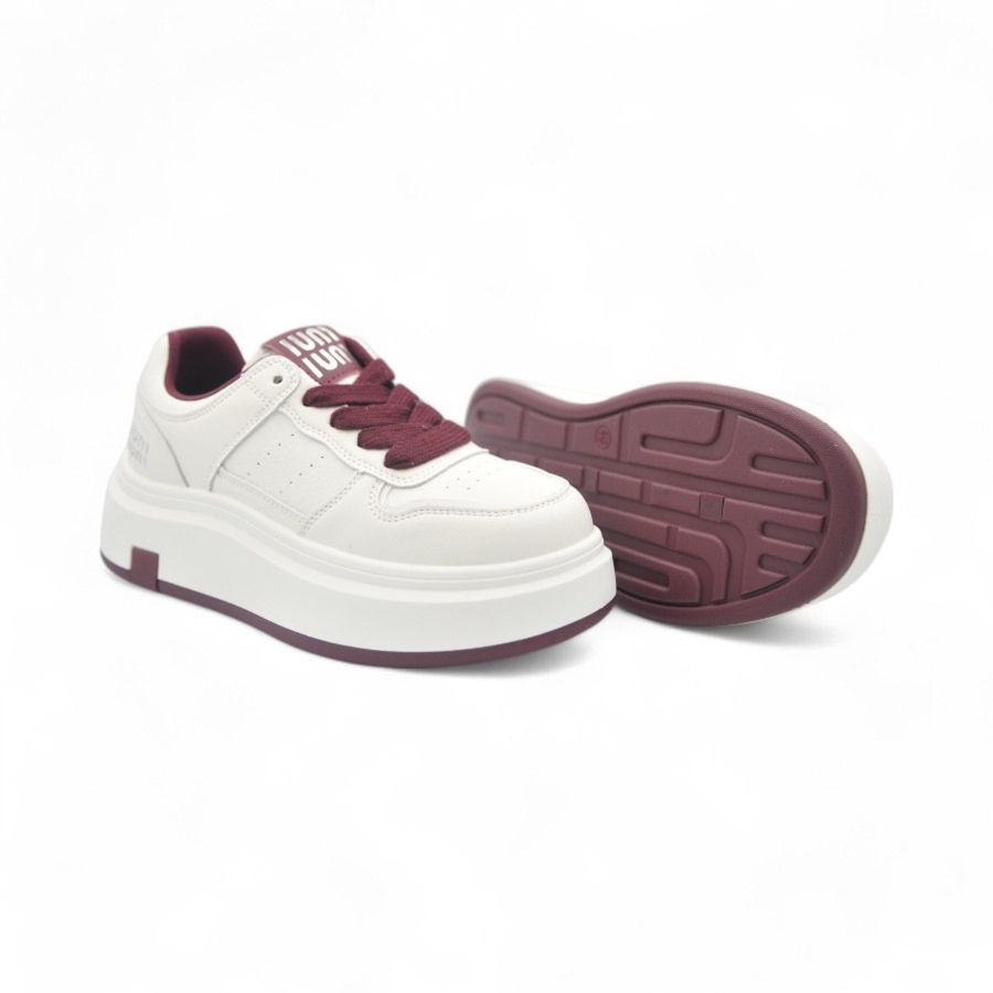 Giày Thể Thao Nữ TGG 8701 Màu Trắng Phối Đỏ Size 37