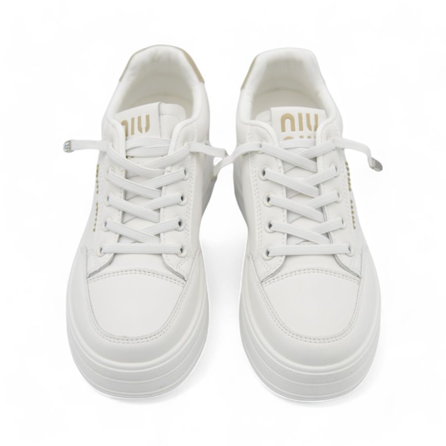 Giày Thể Thao Nữ TGG 8806 Trắng Phối Nâu Size 37