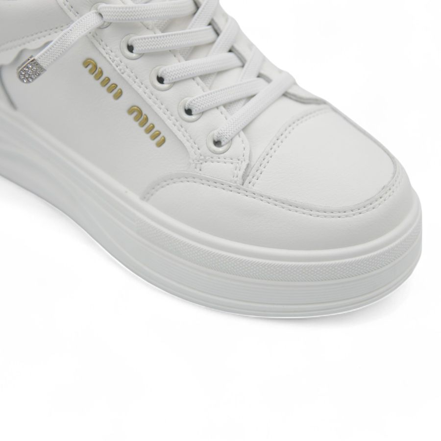 Giày Thể Thao Nữ TGG 8806 Trắng Phối Nâu Size 37