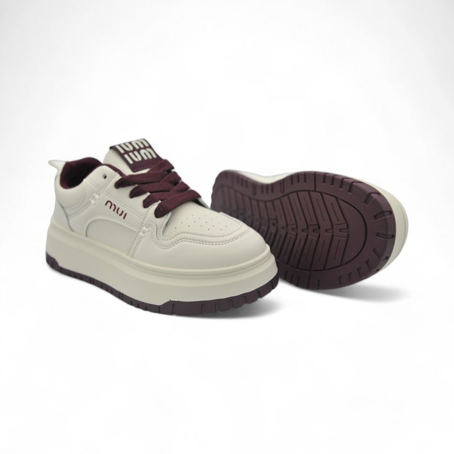 Giày Thể Thao Nữ TGG A302 Màu Trắng Phối Đỏ Size 39
