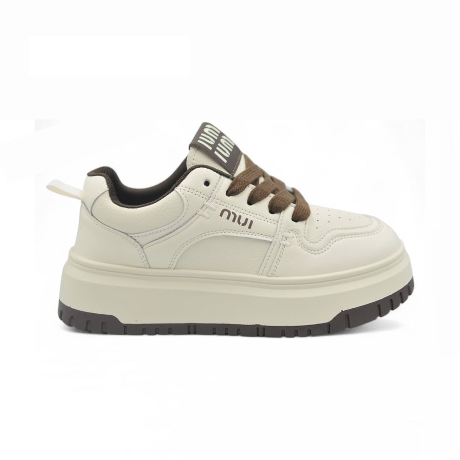 Giày Thể Thao Nữ TGG A302 Màu Trắng Phối Nâu Size 36