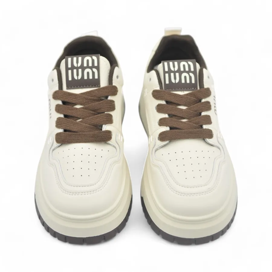 Giày Thể Thao Nữ TGG A302 Màu Trắng Phối Nâu Size 37
