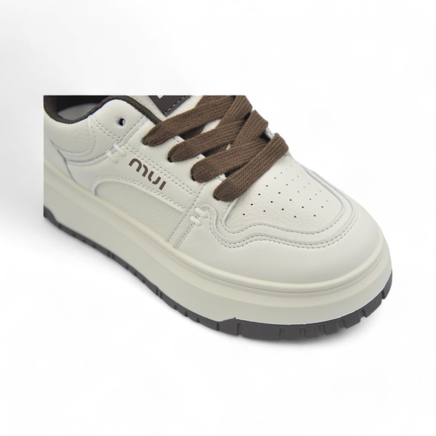 Giày Thể Thao Nữ TGG A302 Màu Trắng Phối Nâu Size 38