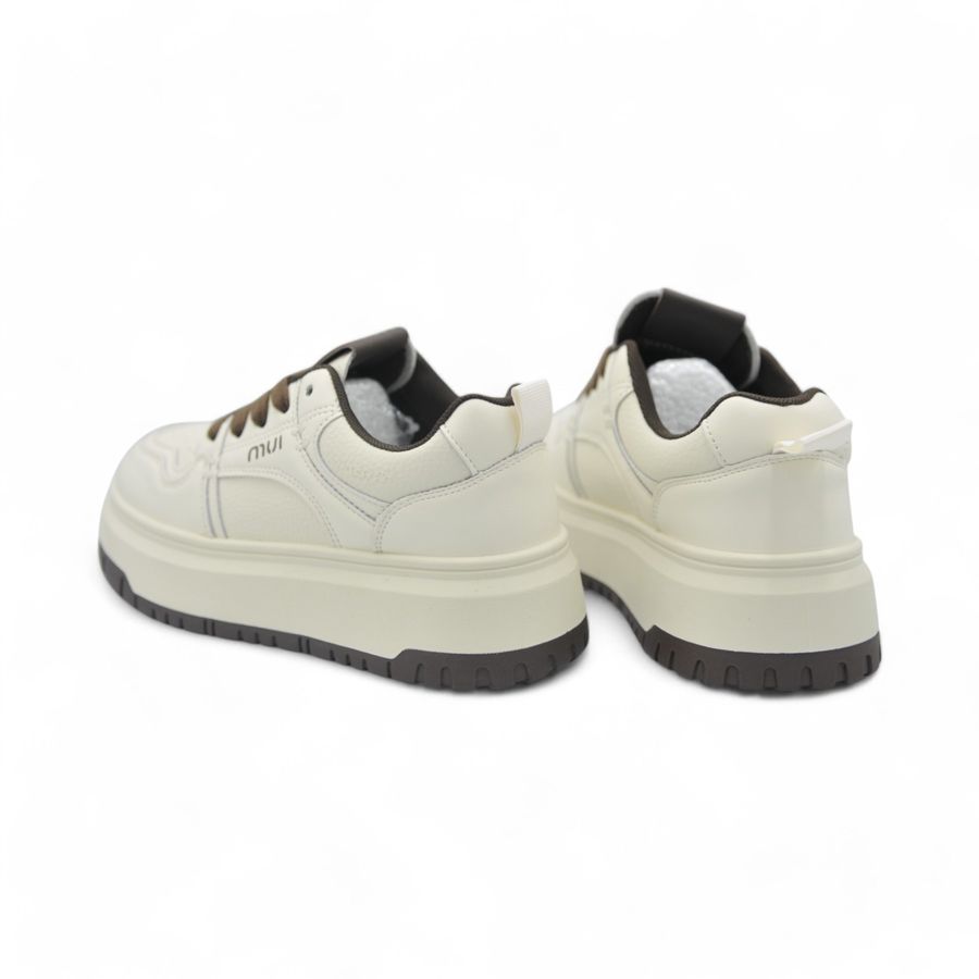 Giày Thể Thao Nữ TGG A302 Màu Trắng Phối Nâu Size 39