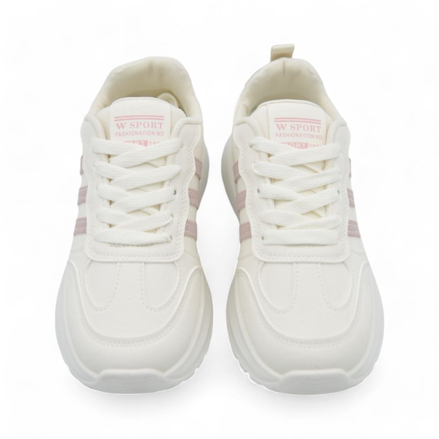 Giày Thể Thao Nữ TGG D005 Trắng Phối Hồng Size 35