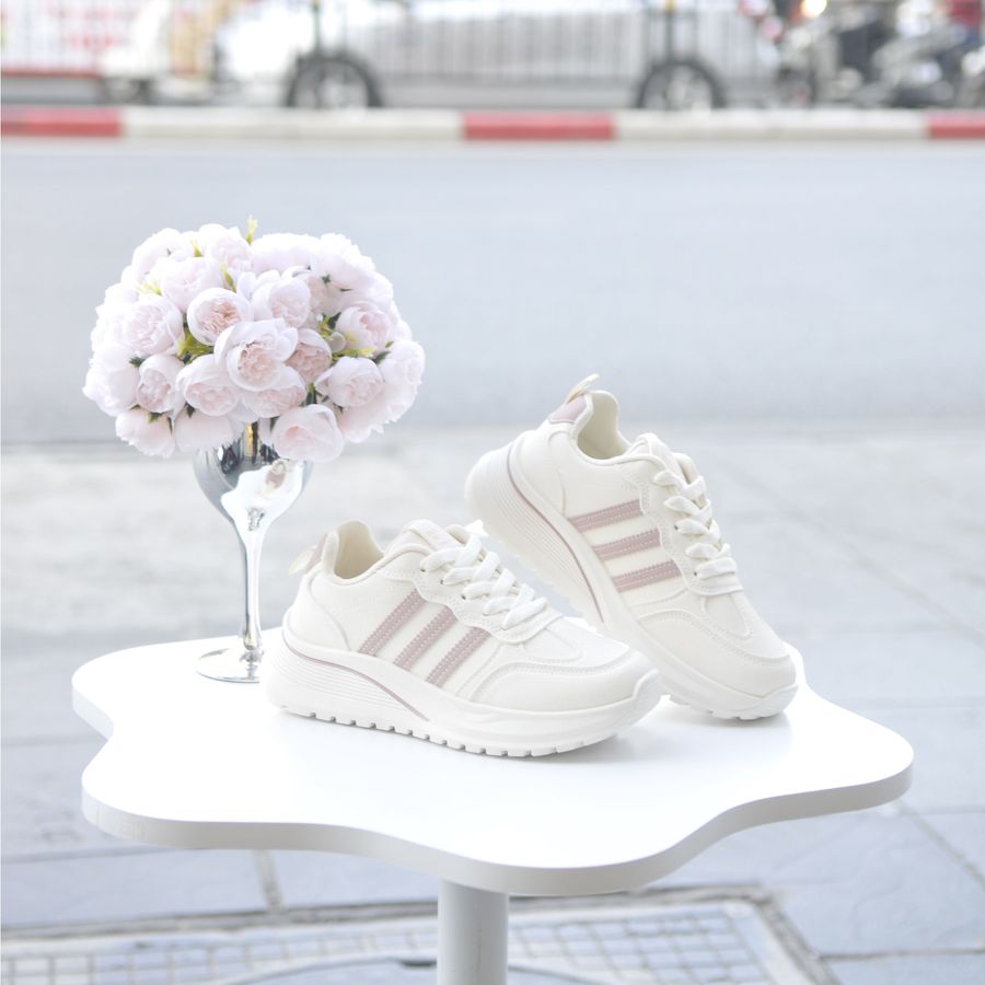 Giày Thể Thao Nữ TGG D005 Trắng Phối Hồng Size 36