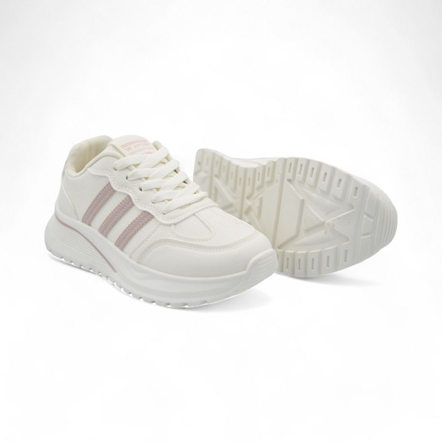 Giày Thể Thao Nữ TGG D005 Trắng Phối Hồng Size 38