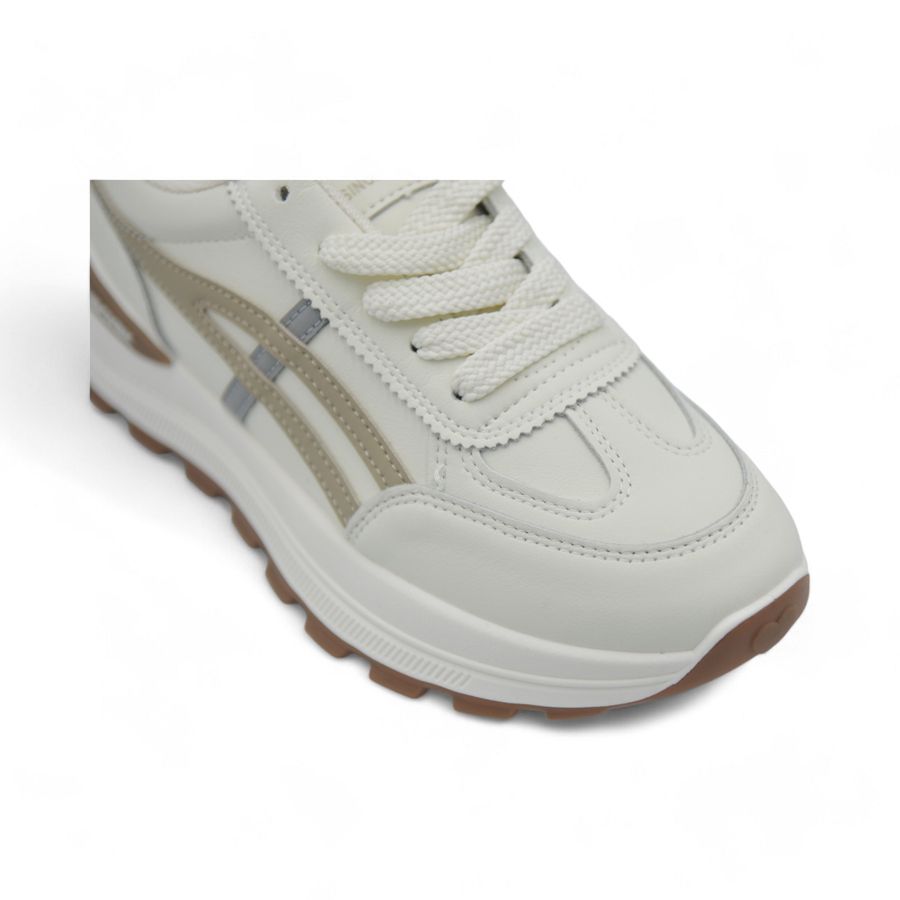 Giày Thể Thao Nữ TGG H2421 Trắng Phối Nâu Size 40
