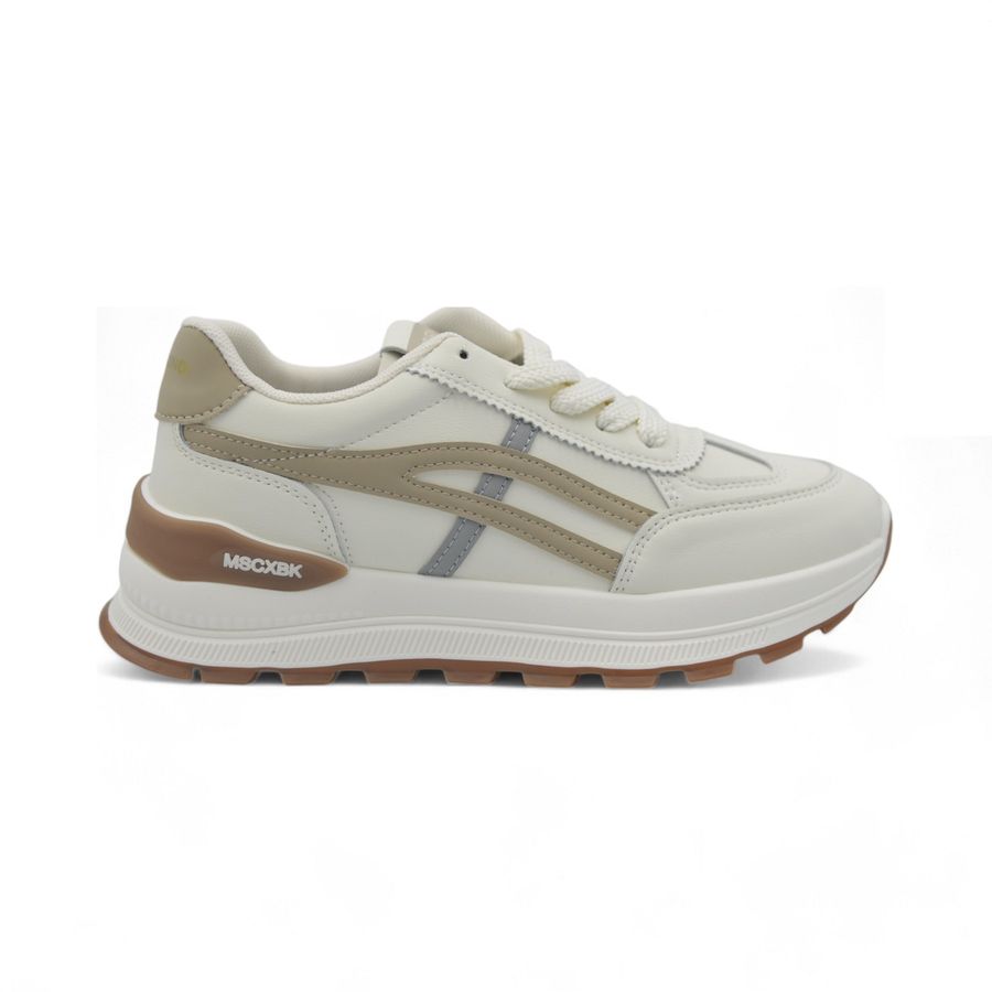 Giày Thể Thao Nữ TGG H2421 Trắng Phối Nâu Size 40