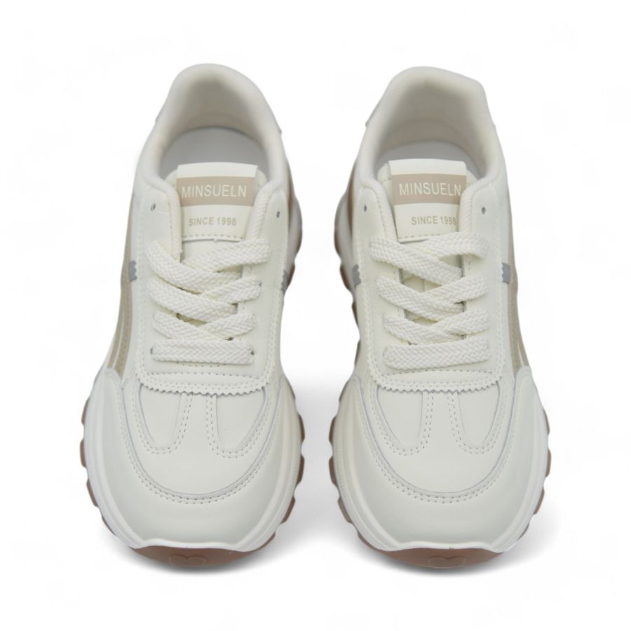 Giày Thể Thao Nữ TGG H2421 Trắng Phối Nâu Size 40