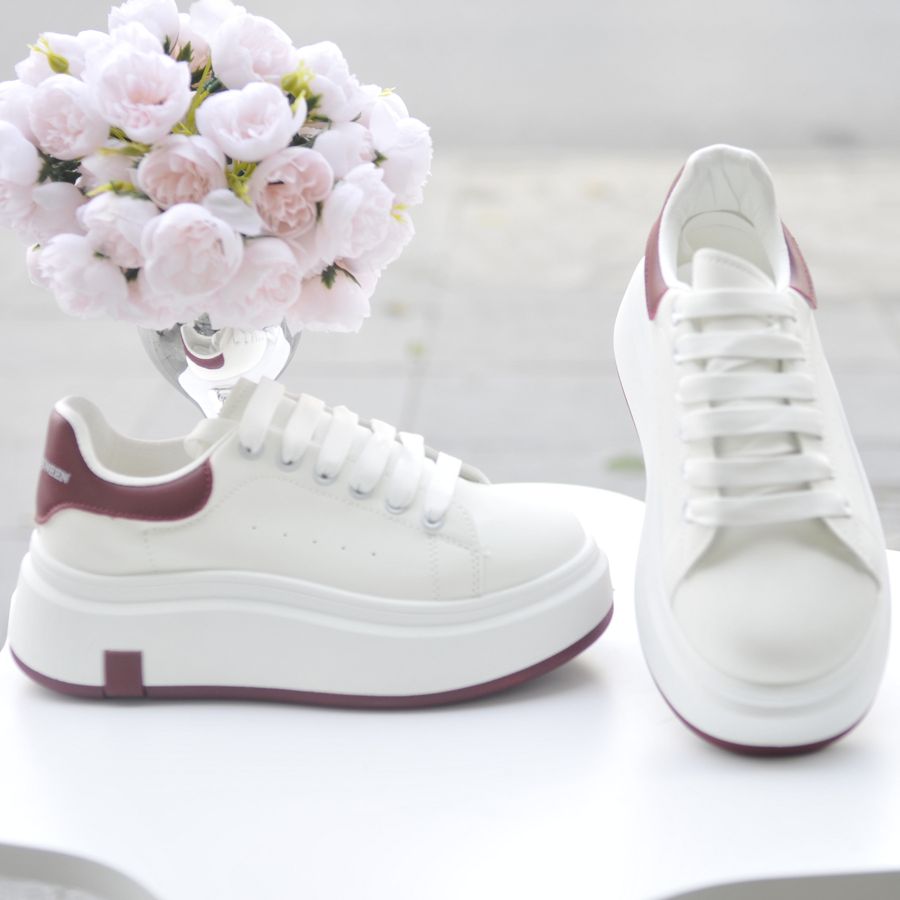 Giày Thể Thao Nữ TGG HB605-1 Trắng Phối Đỏ Size 38