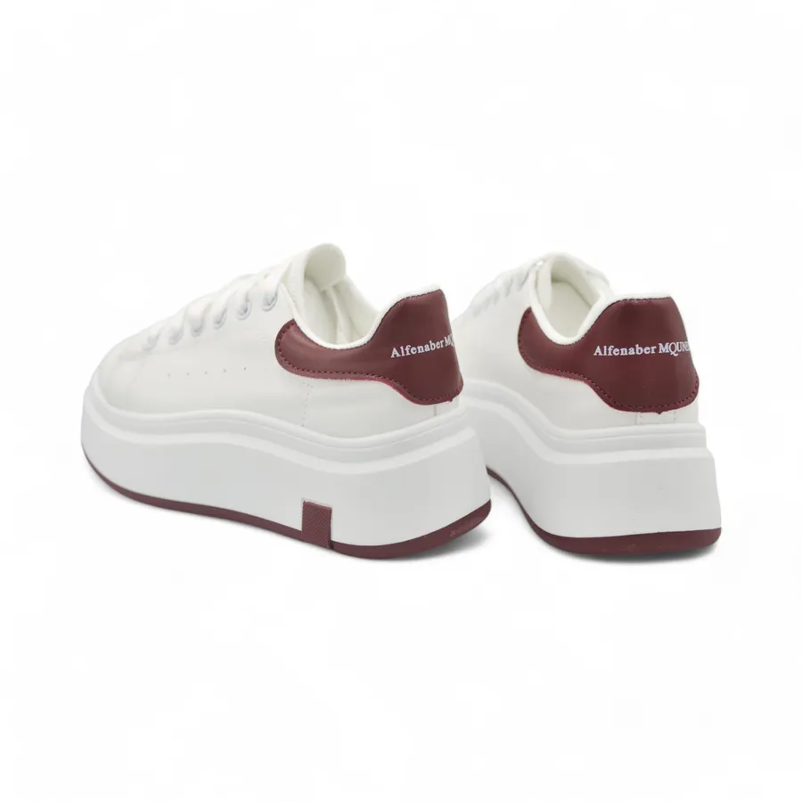 Giày Thể Thao Nữ TGG HB605-1 Trắng Phối Đỏ Size 39