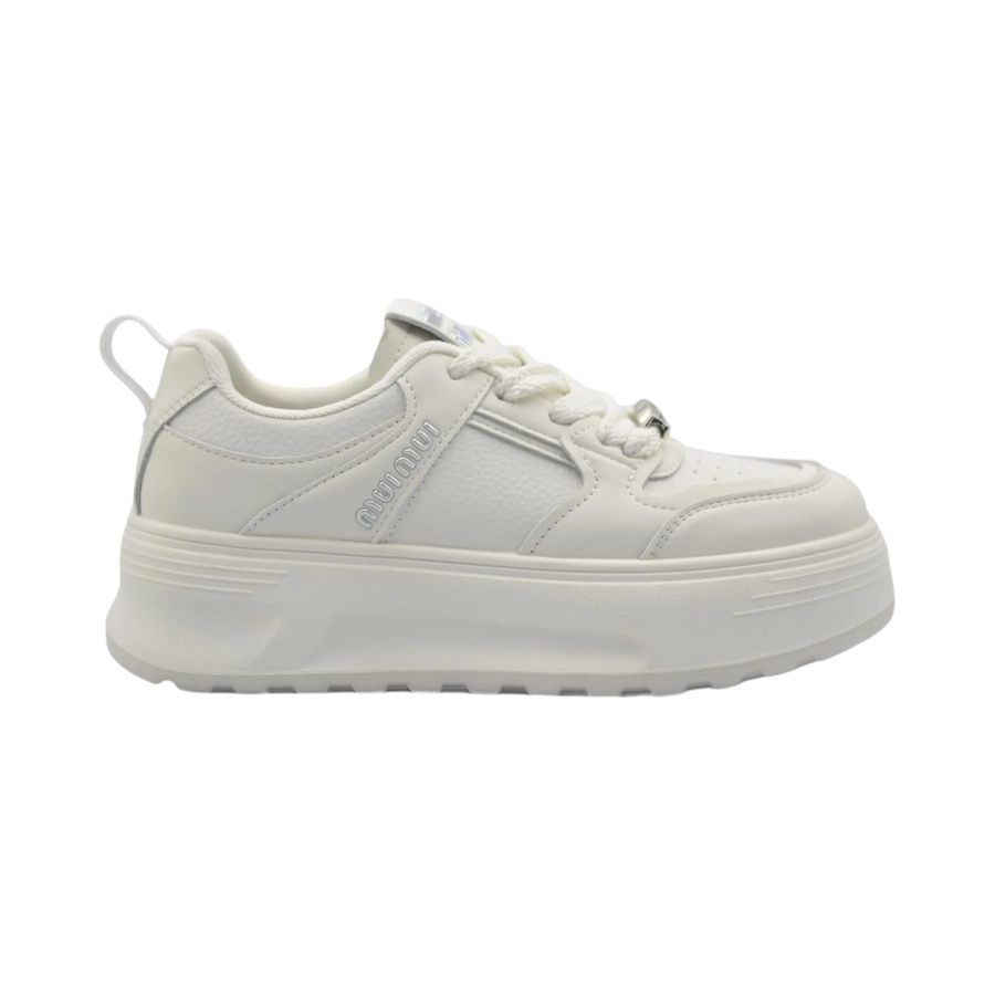 Giày Thể Thao Nữ TGG K833 Màu Trắng Da Mềm Size 38