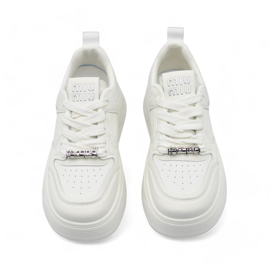 Giày Thể Thao Nữ TGG K833 Màu Trắng Da Mềm Size 38