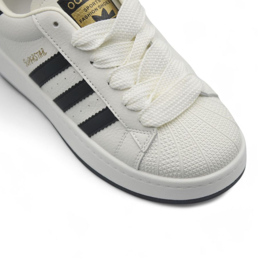 Giày Thể Thao Nữ TGG Q009 Superstar Màu Trắng Phối Đen Size 36