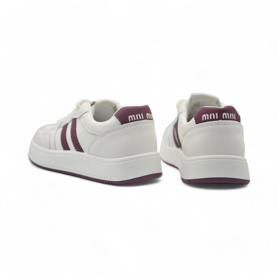 Giày Thể Thao Nữ TGG 636 Sọc Đỏ Đính Charm Size 36