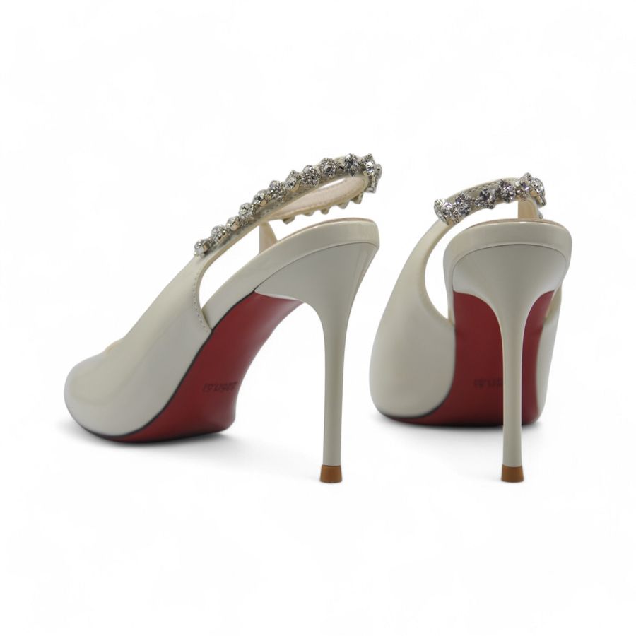 Giày Hở Gót Nữ TGG D2888-2 Màu Trắng Đính Đá Size 36