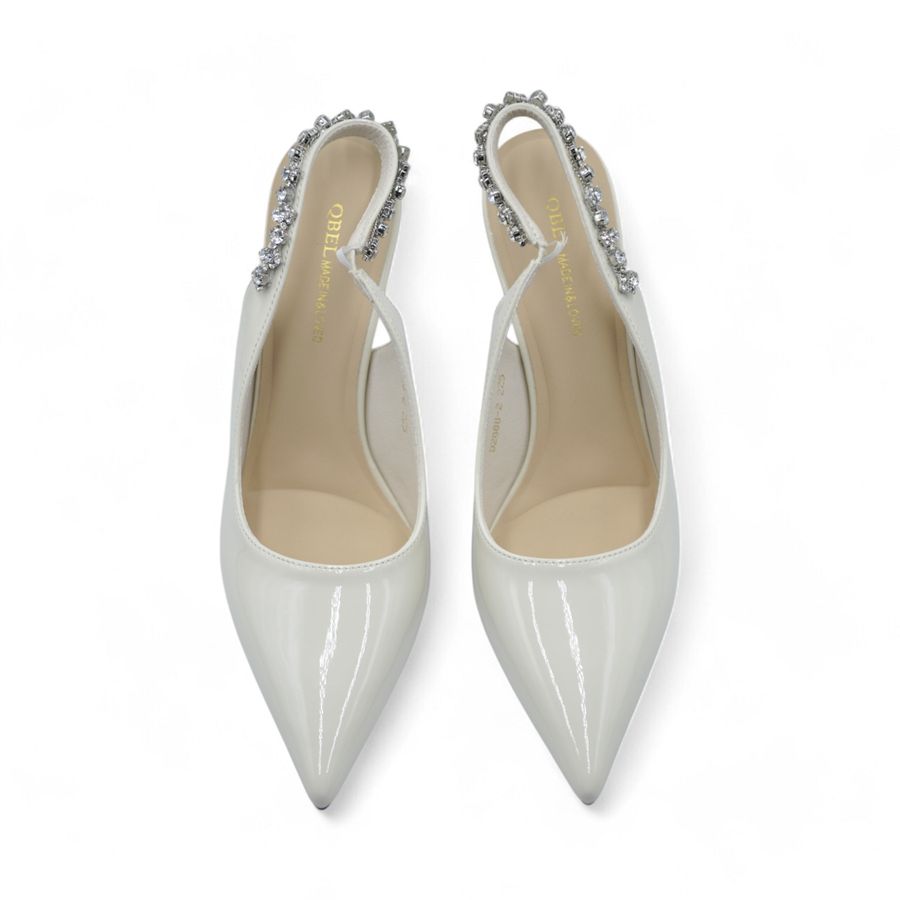 Giày Hở Gót Nữ TGG D2888-2 Màu Trắng Đính Đá Size 36