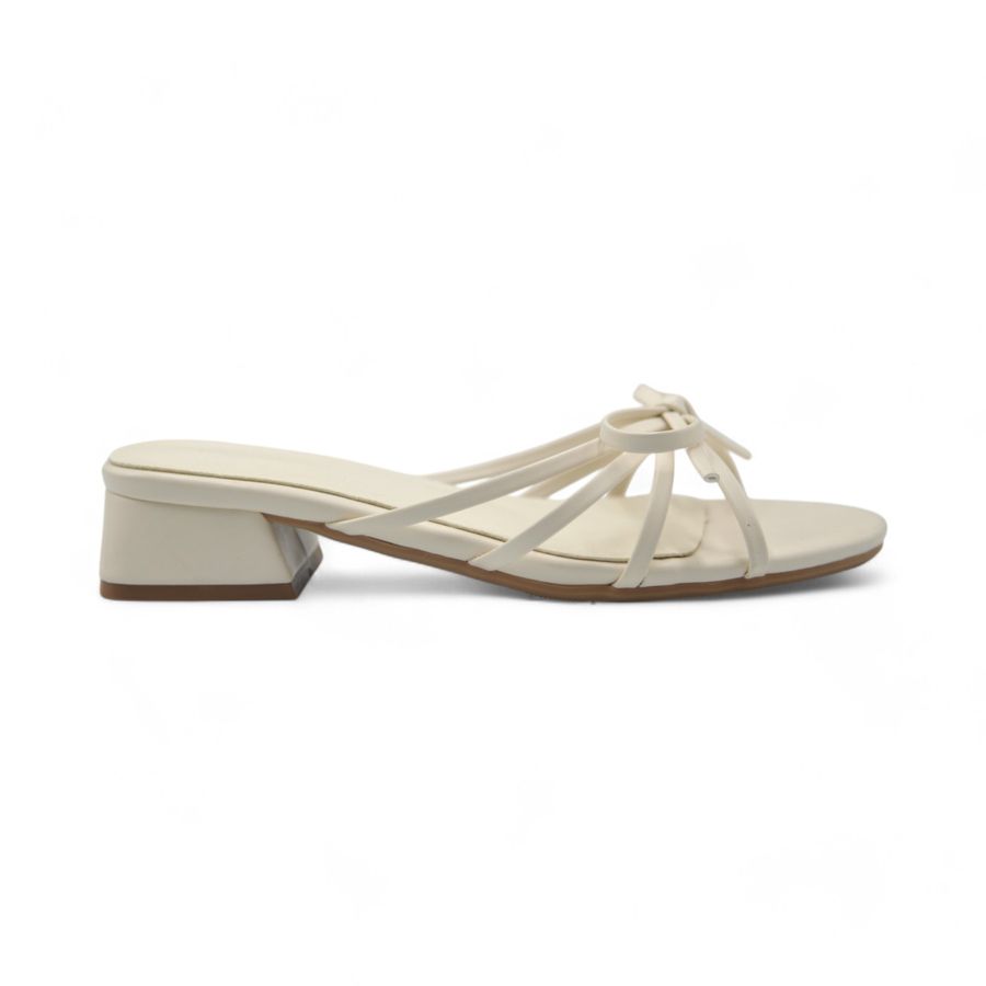 Dép Cao Gót Nữ TGG D1329-1 Màu Be Da Mềm Size 38