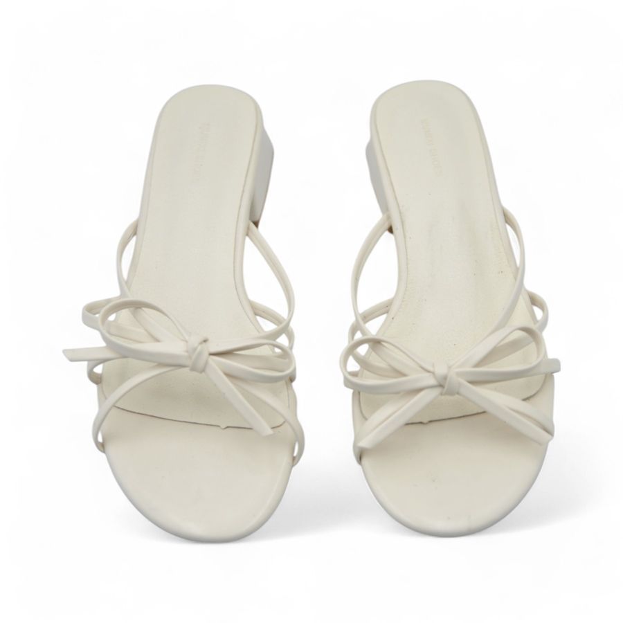 Dép Cao Gót Nữ TGG D1329-1 Màu Be Da Mềm Size 38