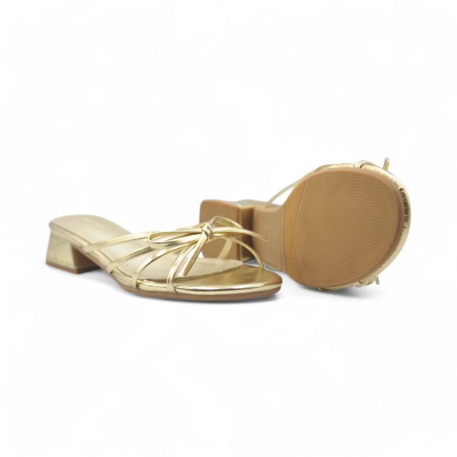 Dép Cao Gót Nữ TGG D1329-1 Màu Vàng Da Mềm Size 37