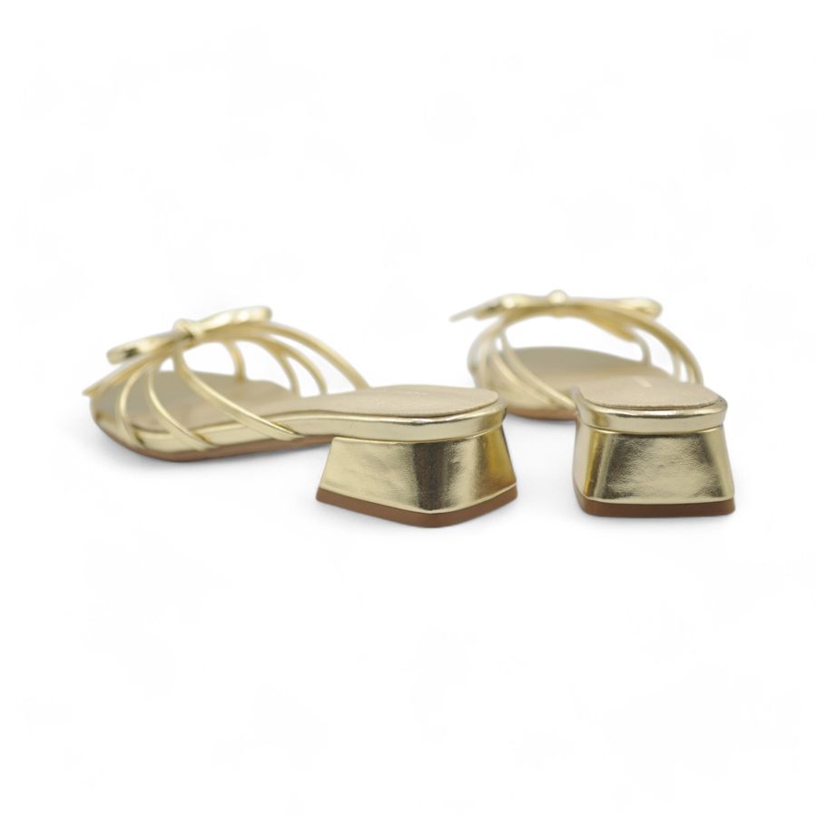 Dép Cao Gót Nữ TGG D1329-1 Màu Vàng Da Mềm Size 37