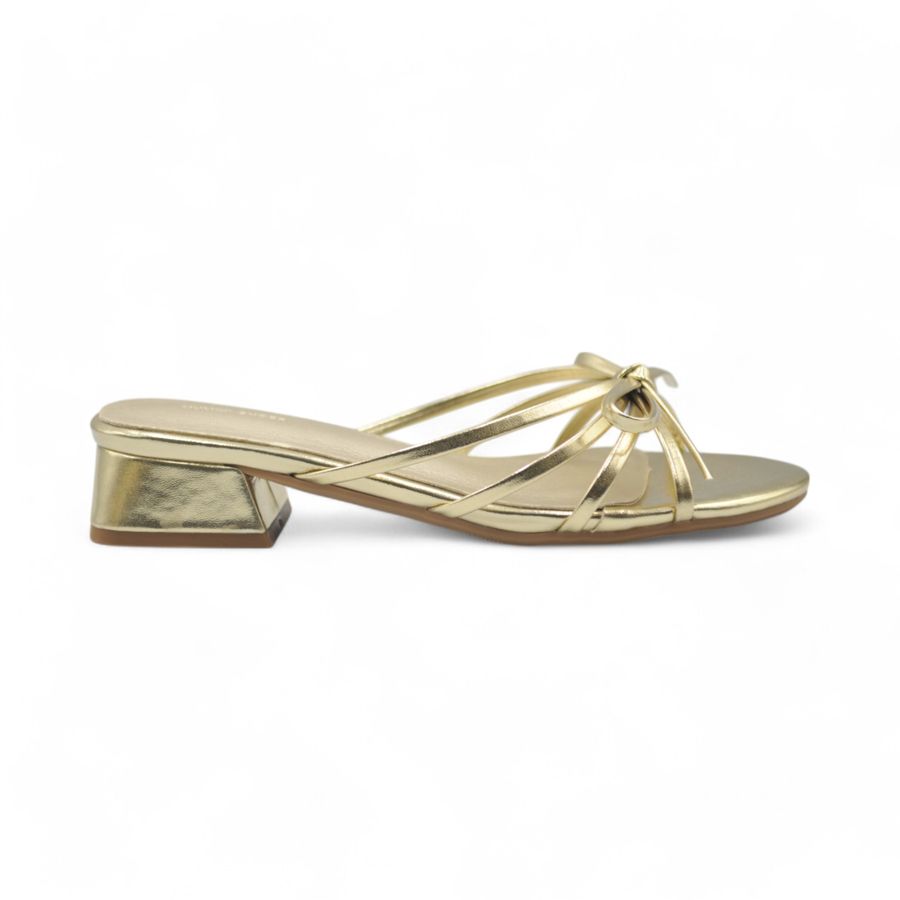 Dép Cao Gót Nữ TGG D1329-1 Màu Vàng Da Mềm Size 38