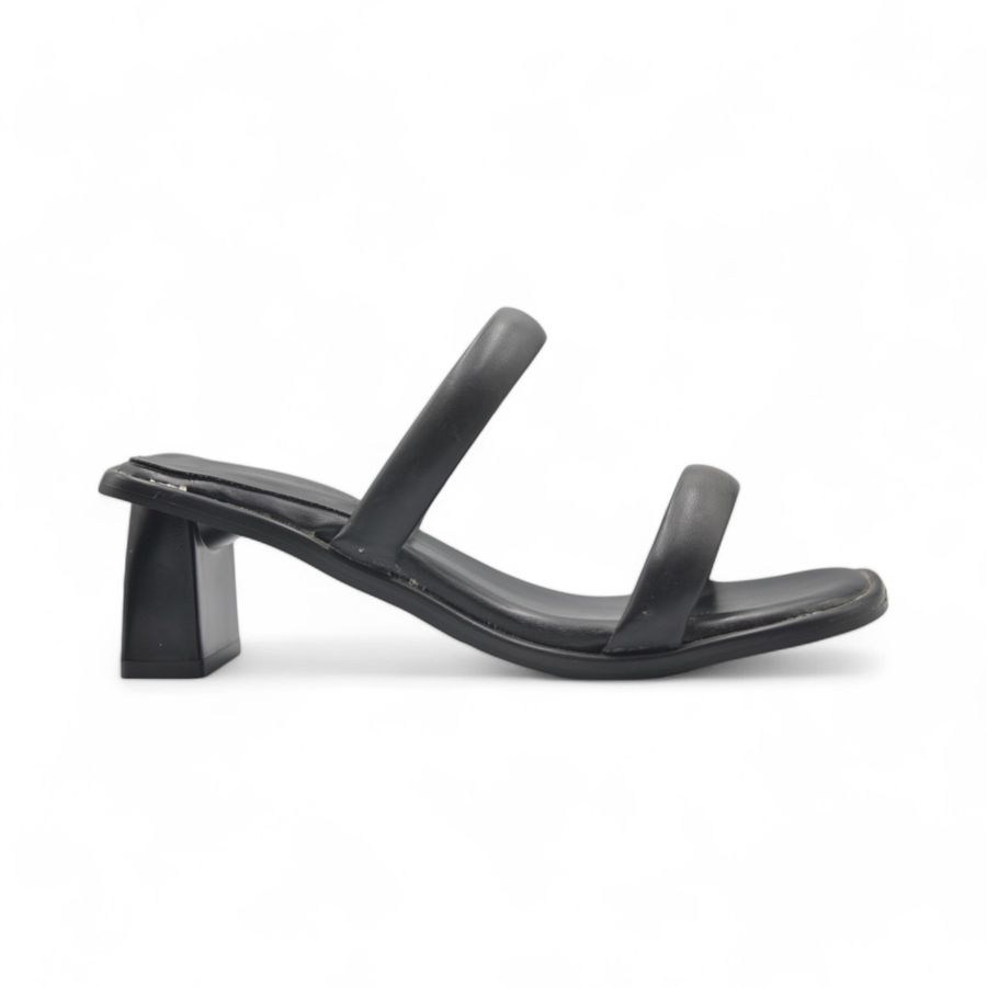 Dép Cao Gót Nữ TGG D1807 Màu Đen Da Mềm Size 36