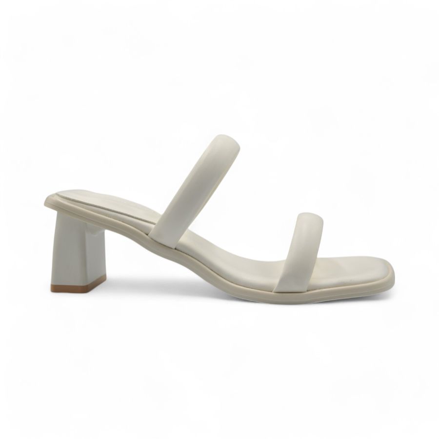 Dép Cao Gót Nữ TGG D1807 Màu Trắng Da Mềm Size 36
