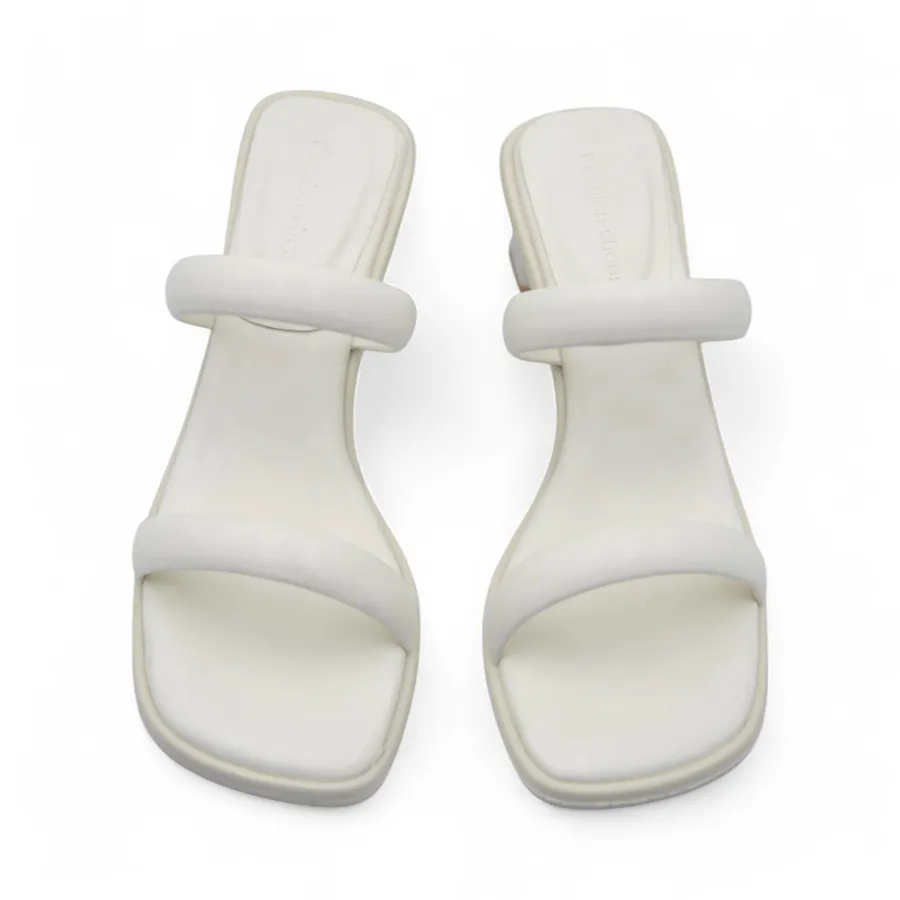 Dép Cao Gót Nữ TGG D1807 Màu Trắng Da Mềm Size 38