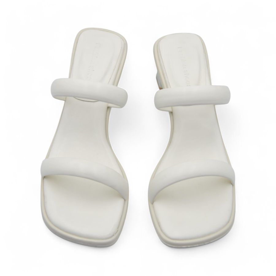 Dép Cao Gót Nữ TGG D1807 Màu Trắng Da Mềm Size 39