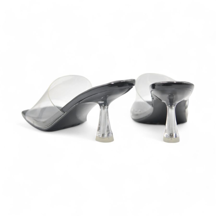Dép Cao Gót Nữ TGG ST8-331 Màu Đen Da Bóng Size 37