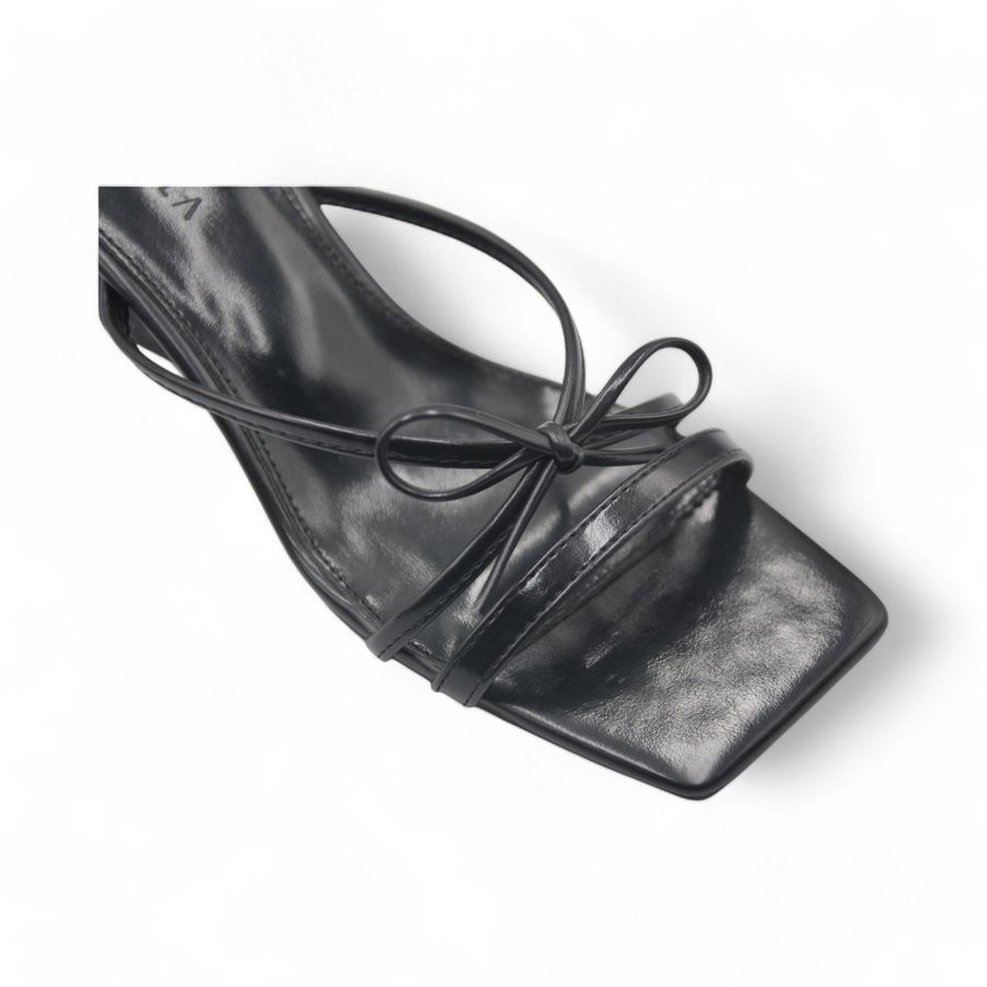 Dép Cao Gót Nữ TGG ST88-131 Màu Đen Da Mềm Size 36