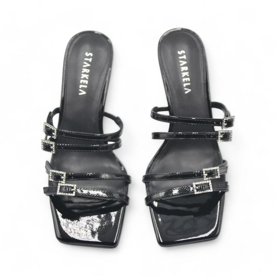 Dép Cao Gót Nữ TGG ST88-132 Màu Đen Da Mềm Size 39