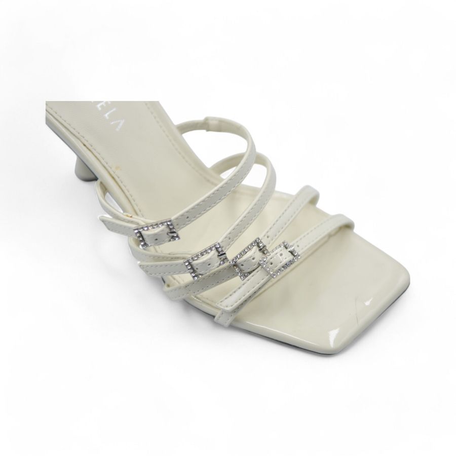 Dép Cao Gót Nữ TGG ST88-132 Màu Trắng Da Mềm Size 36
