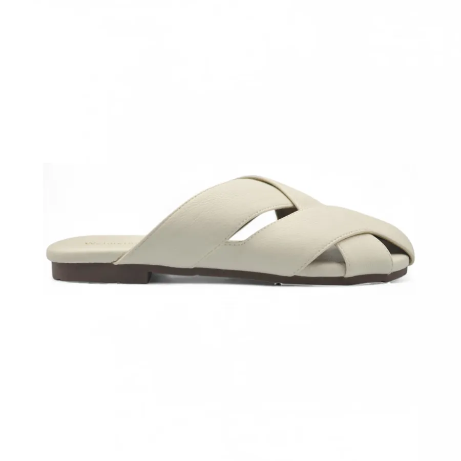 Dép Nữ TGG 1966-2 Màu Trắng Da Mềm Size 35 