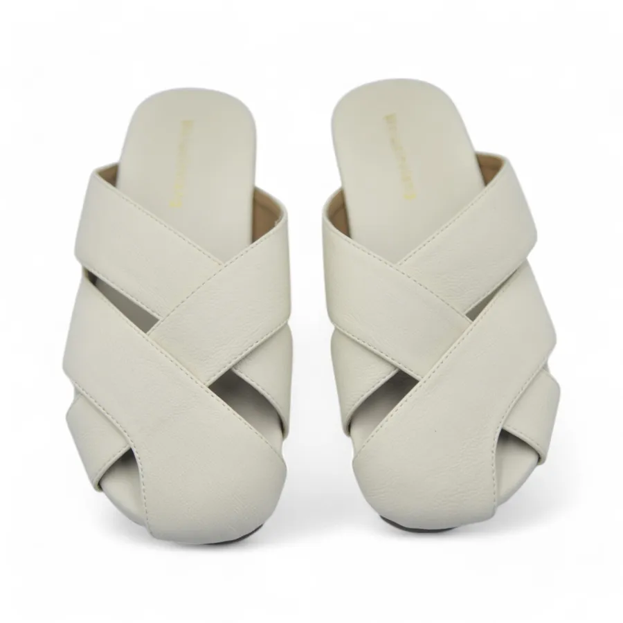 Dép Nữ TGG 1966-2 Màu Trắng Da Mềm Size 35 