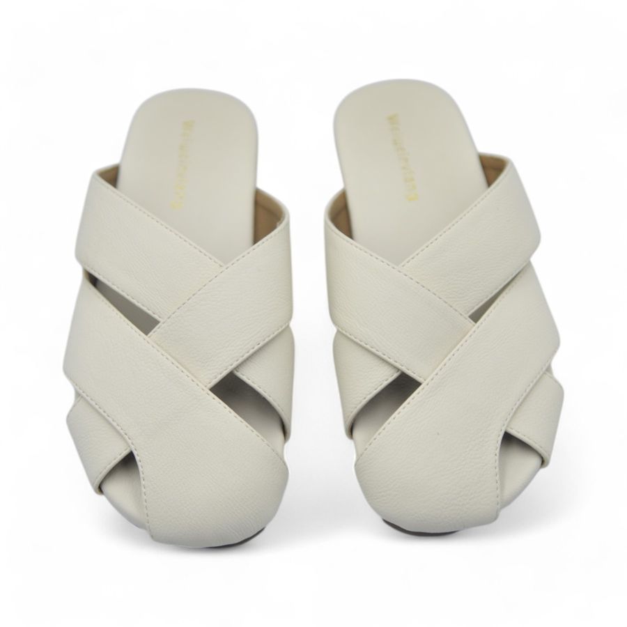 Dép Nữ TGG 1966-2 Màu Trắng Da Mềm Size 40