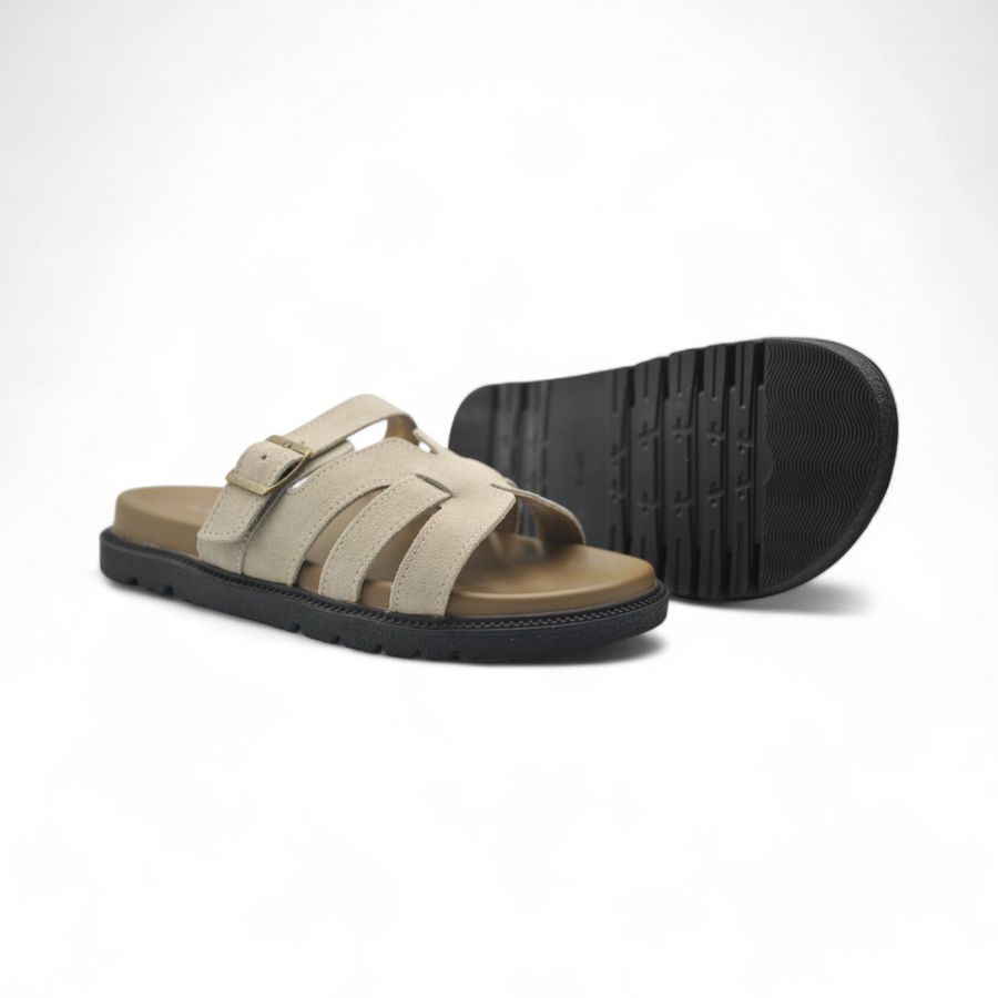 Dép Nữ TGG 550-9 Màu Be Da Mềm Size 36