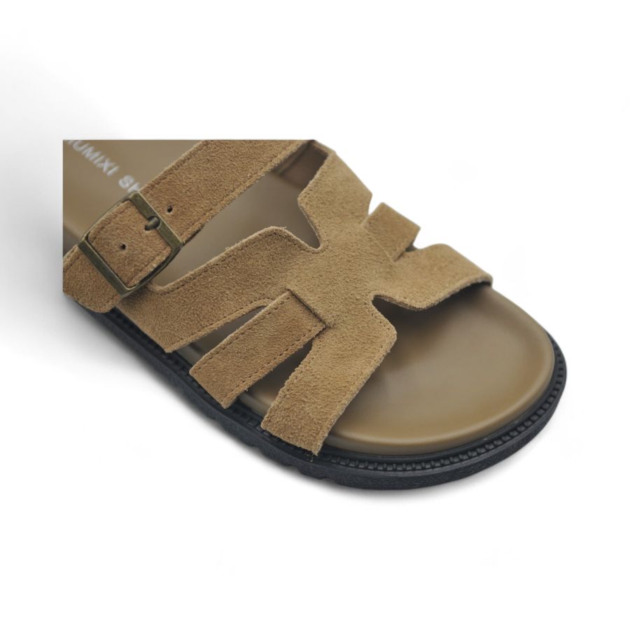 Dép Nữ TGG 550-9 Màu Nâu Da Mềm Size 38