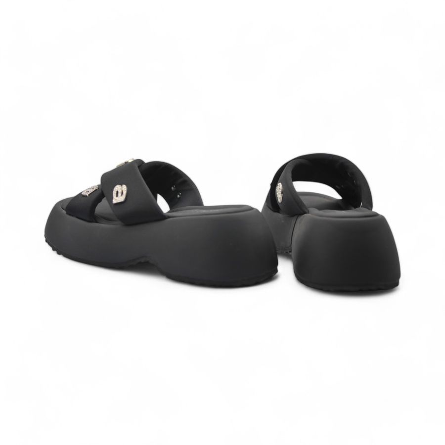 Dép Quai Chéo Nữ TGG D378-16 Màu Đen Da Mềm Size 38