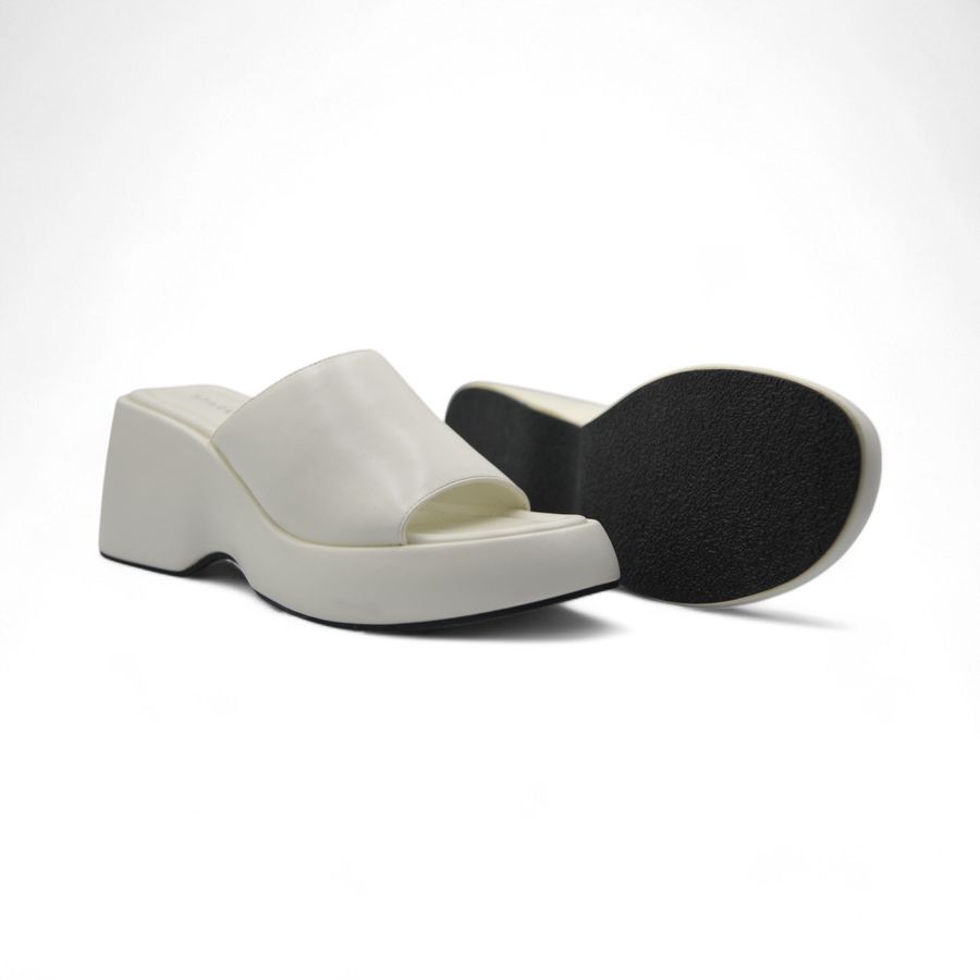 Dép Quai Ngang Nữ TGG SW9966 Màu Trắng Da Mềm Size 38