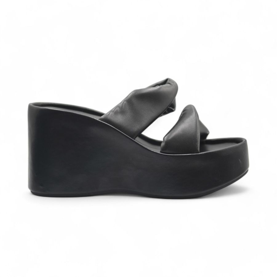 Dép Quai Ngang Nữ TGG UN9825-7 Màu Đen Da Mềm Size 37