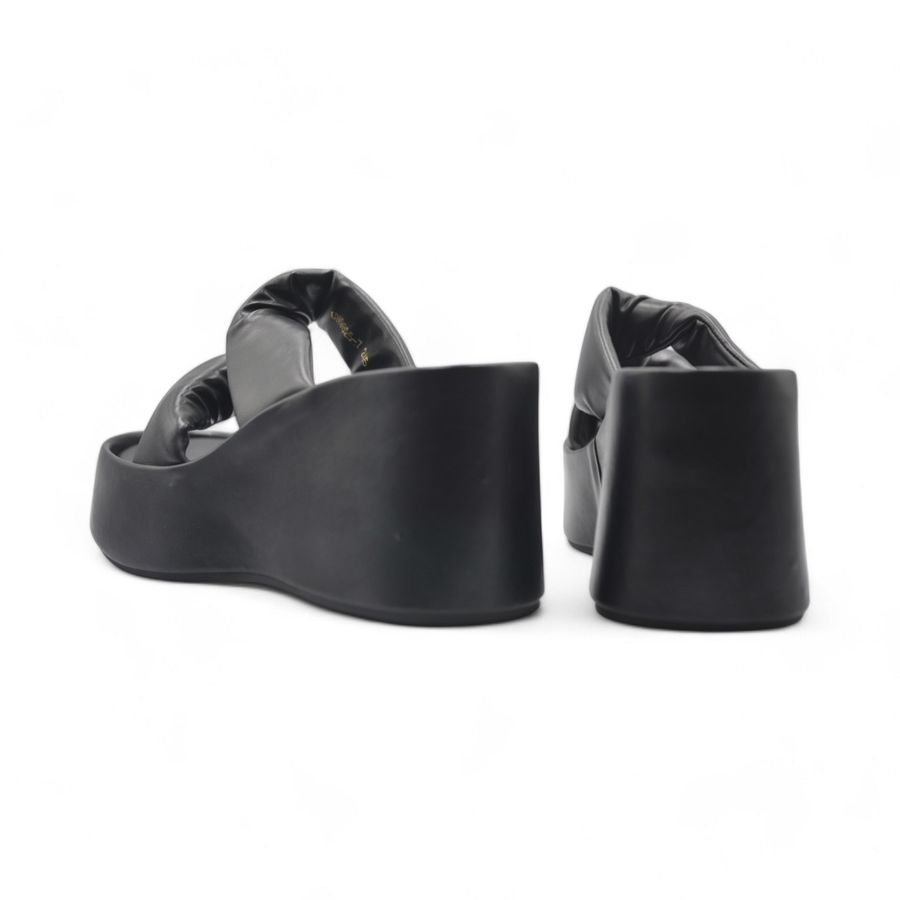 Dép Quai Ngang Nữ TGG UN9825-7 Màu Đen Da Mềm Size 37